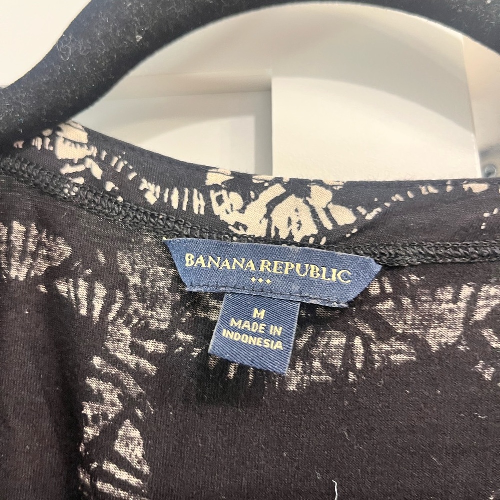 Banana Republic Monochrome Patterned Wrap Dress